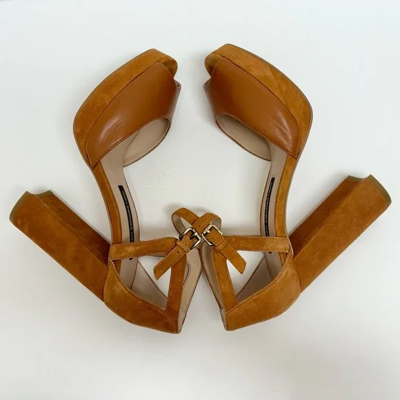 French Connection Dita Platform Heeled Sandals 7 - Picture 6 of 10